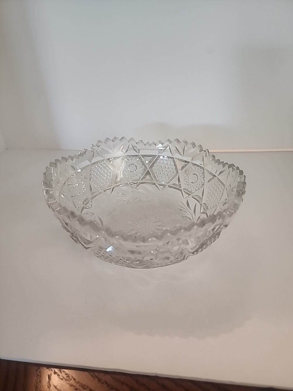 american brilliant cut glass bowl